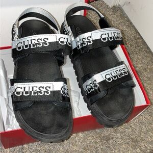 GUESS Black and White Sandals